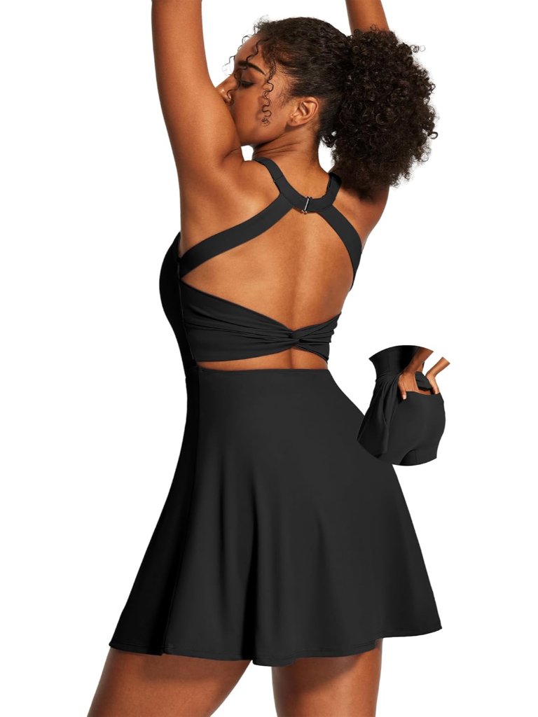 Easy Peasy Tennis Dresses For Women With Shorts Underneath And Bra Athletic Dres